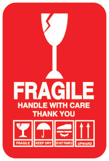Fragile - Fragile sticker "Fragile Handle with care Thank You" LH-FRAGILE-V-10300-0-14