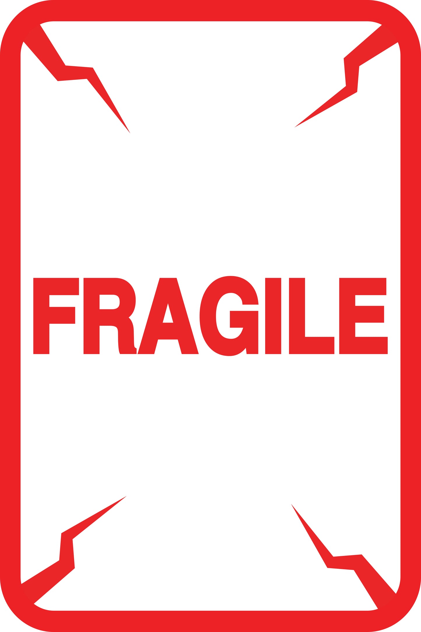 Fragile - Fragile sticker "Fragile " LH-FRAGILE-V-10400-14-0