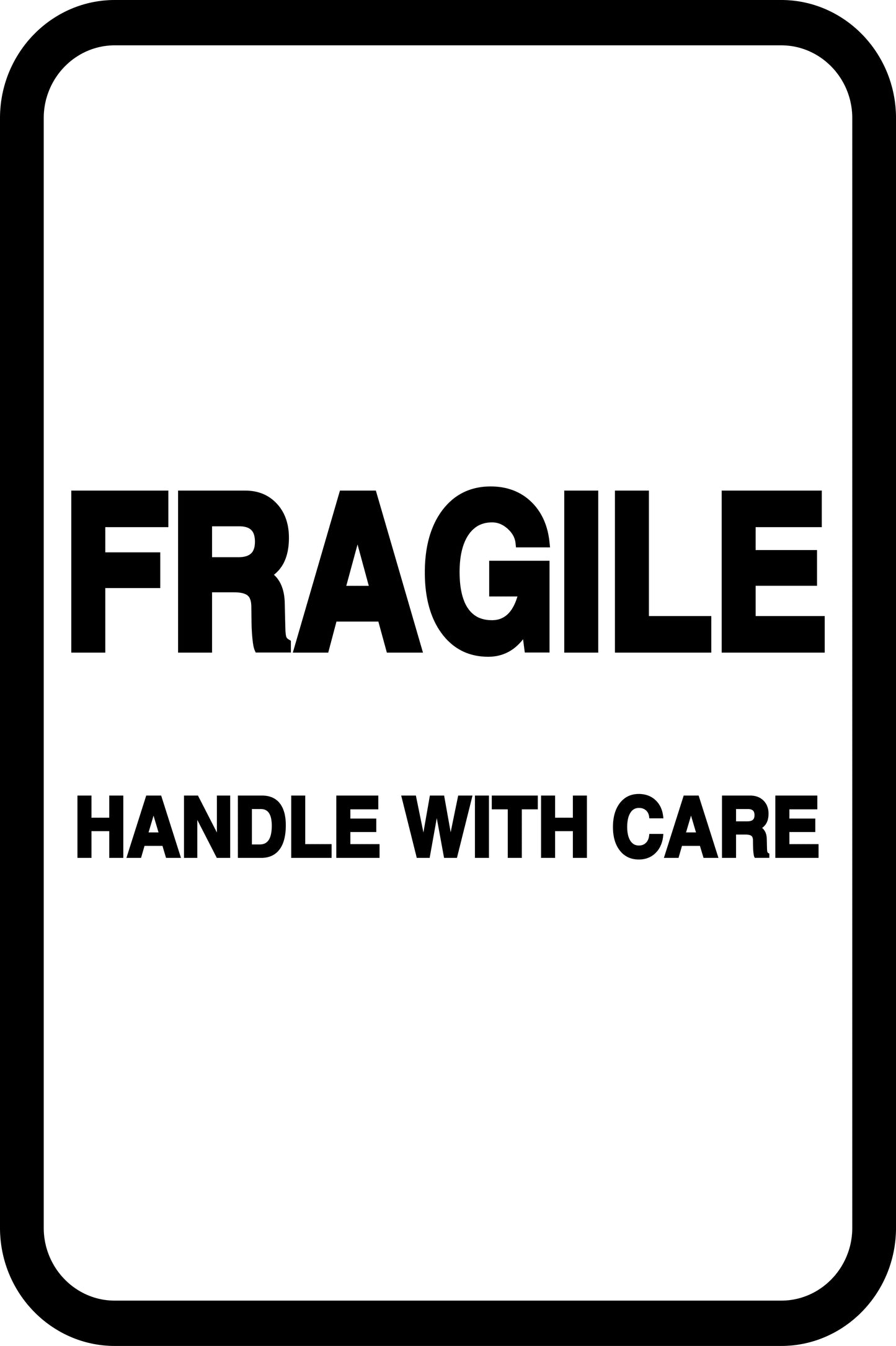 Fragile - Fragile sticker "Handle with care Fragile Thank You" LH-FRAGILE-V-10500-0-88