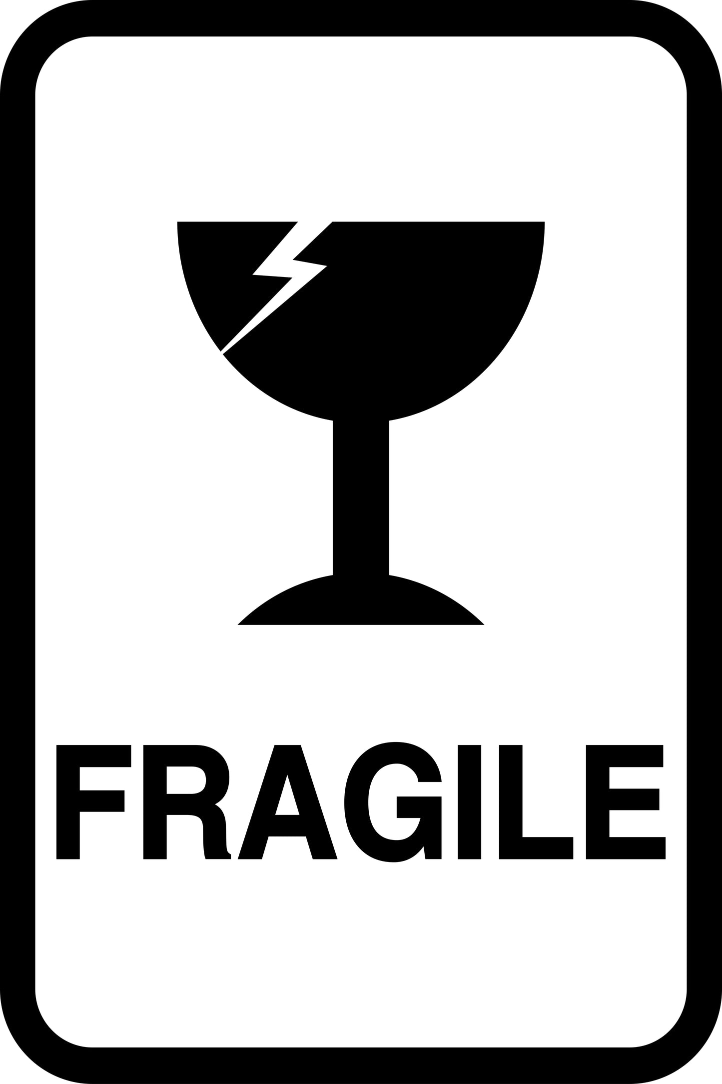 Fragile - Fragile sticker "Fragile" LH-FRAGILE-V-11000-88-0