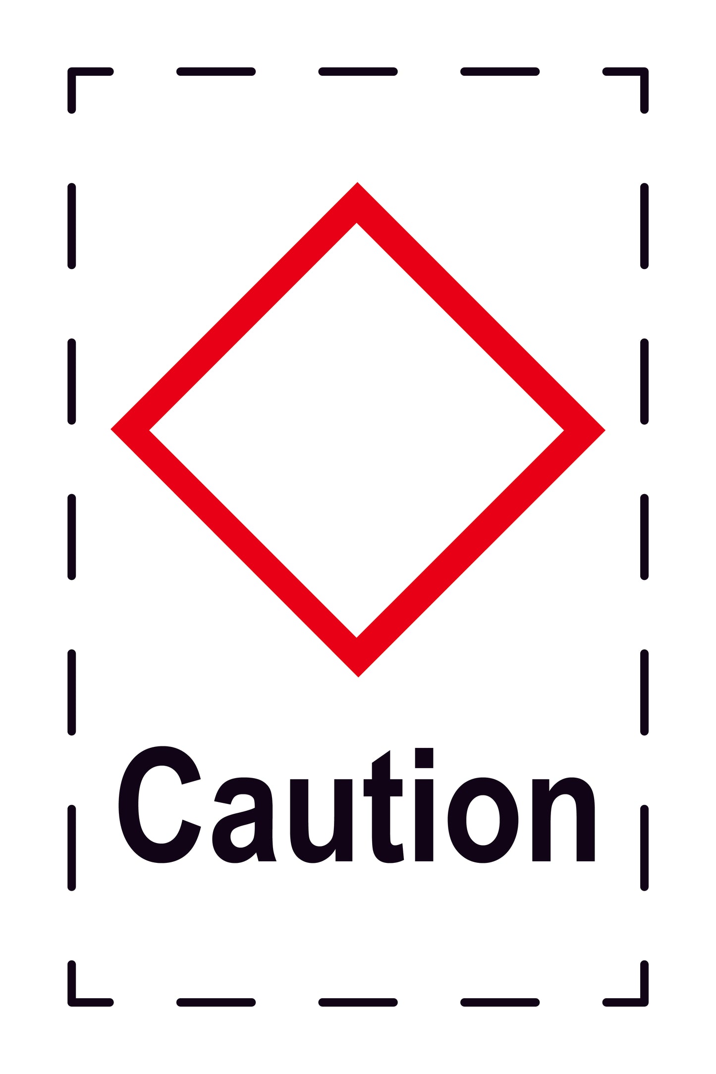 1000 Sticker "Attention" 2.4x3.9 cm to 15x24 cm, made of paper or plastic LH-GHS-00-Attention