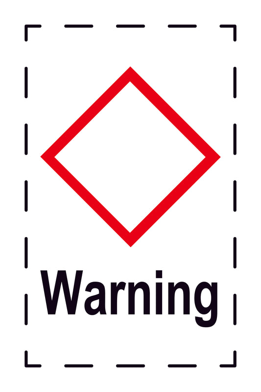 1000 Sticker "Warning" 2.4x3.9 cm to 15x24 cm, made of paper or plastic LH-GHS-00-Warning
