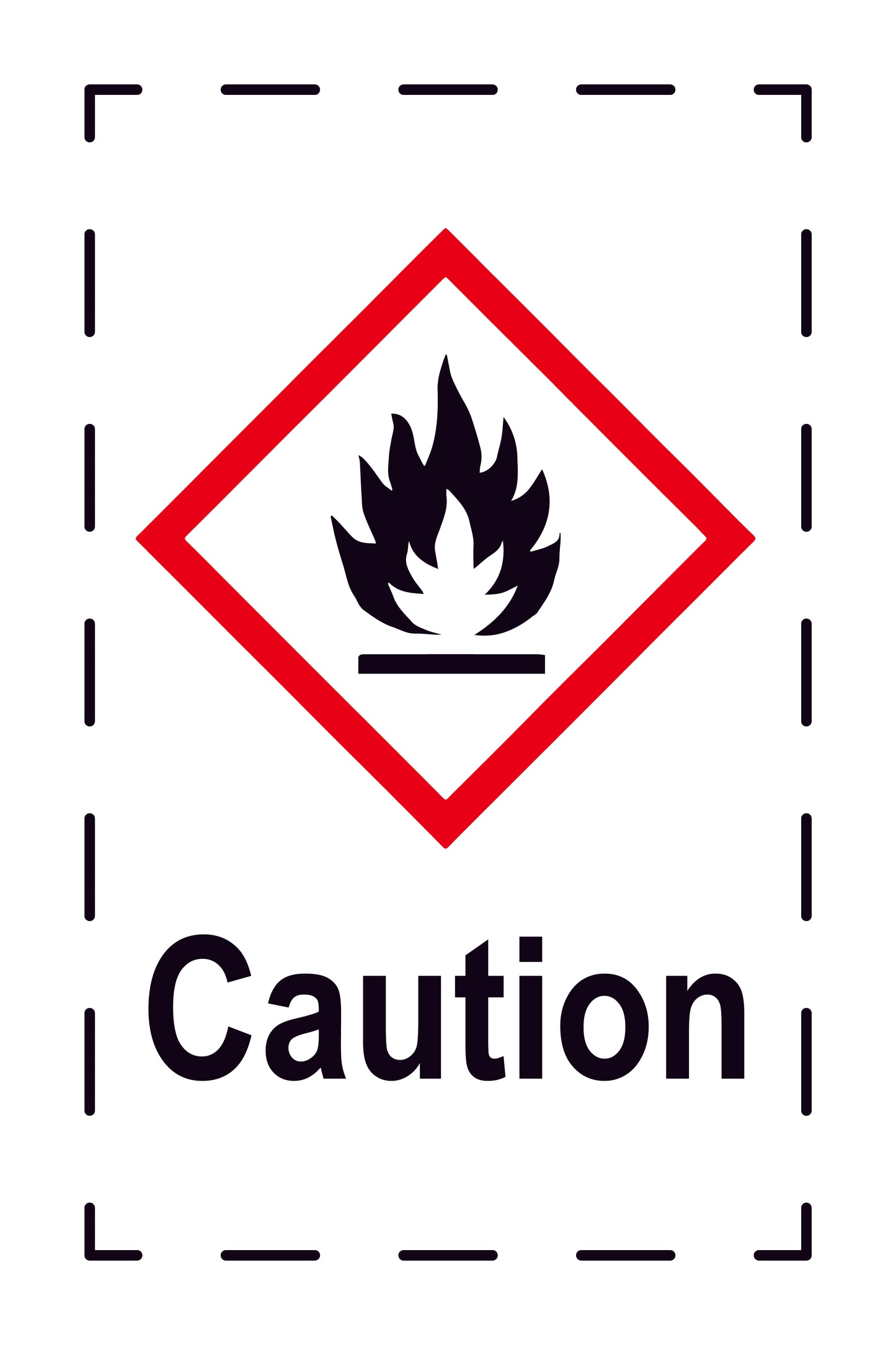 1000 Sticker "Attention" 2.4x3.9 cm to 15x24 cm, made of paper or plastic LH-GHS-02-Attention