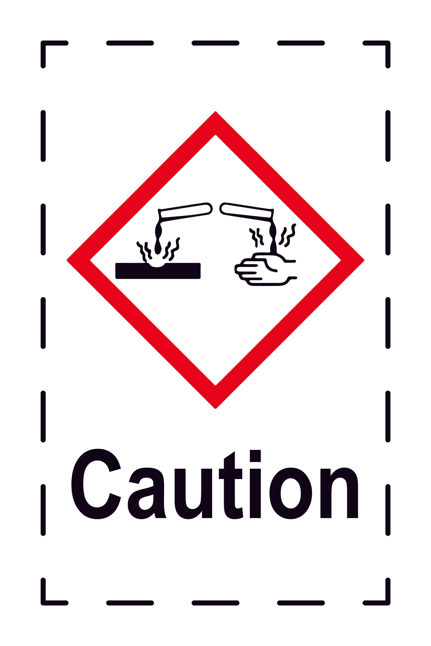 1000 Sticker "Attention" 2.4x3.9 cm to 15x24 cm, made of paper or plastic LH-GHS-05-Attention