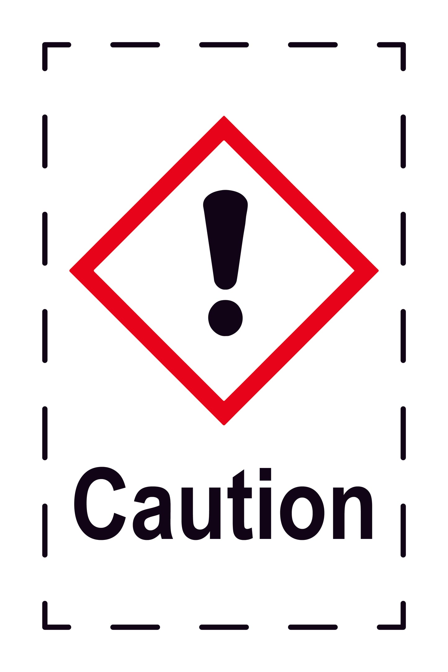 1000 Sticker "Attention" 2.4x3.9 cm to 15x24 cm, made of paper or plastic LH-GHS-07-Attention