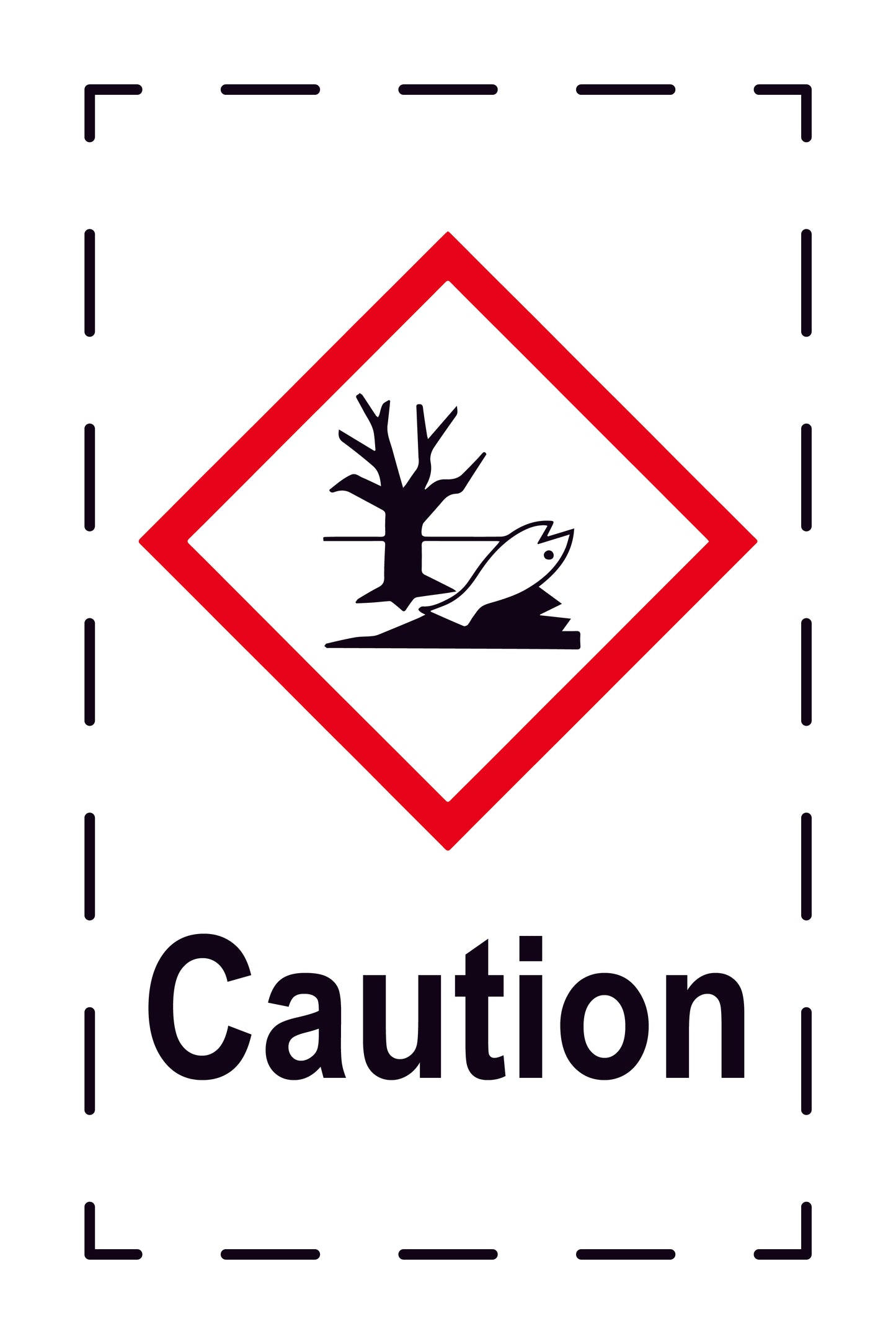 1000 Sticker "Attention" 2.4x3.9 cm to 15x24 cm, made of paper or plastic LH-GHS-09-Attention