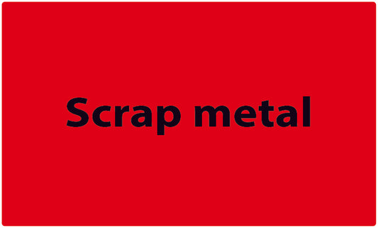 1000 waste separation stickers "Scrap metal" made of plastic LH-GRPWA190