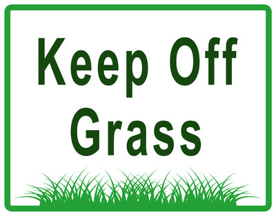 Sticker "Keep off grass" 10-60 cm made of PVC plastic, LH-KEEPOFFGRASS-H-10000-54