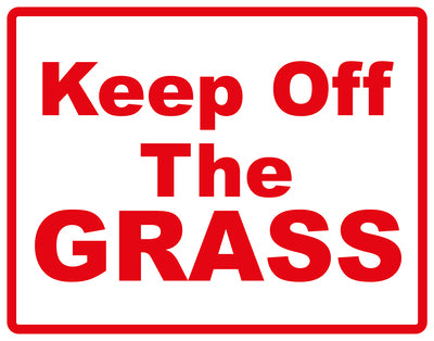 Sticker "Keep off the grass" 10-60 cm made of PVC plastic, LH-KEEPOFFGRASS-H-10400-14