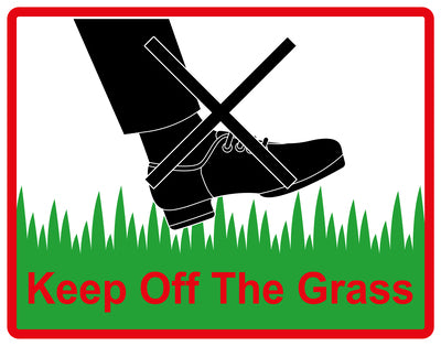 Sticker "Keep off the grass" 10-60 cm made of PVC plastic, LH-KEEPOFFGRASS-H-11100-14