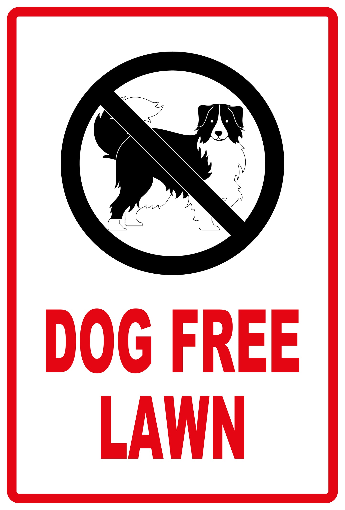 Sticker "Dog free lawn" 10-60 cm made of PVC plastic, LH-KEEPOFFGRASS-V-12000-14
