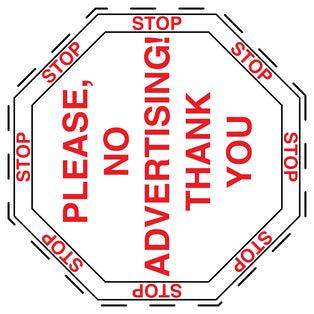 1x No advertising sticker weatherproof LH-KWE-10000-0