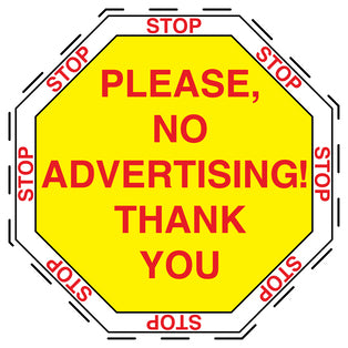 1x No advertising sticker weatherproof LH-KWE-10000-3