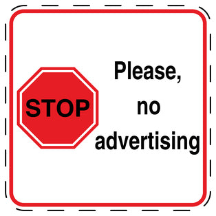 1x No advertising sticker weatherproof LH-KWE-10100-0