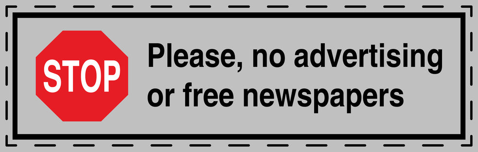 1x No advertising sticker weatherproof LH-KWE-2000-SI