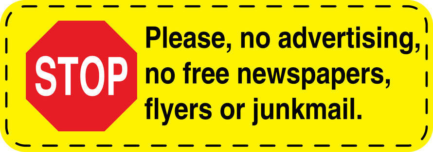 1x No advertising sticker weatherproof LH-KWE-3000-3