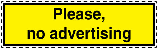 1x No advertising sticker weatherproof LH-KWE-5000-3