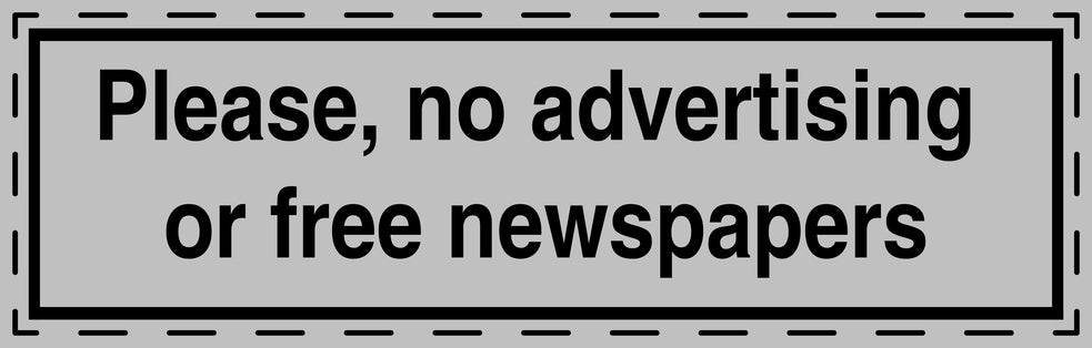 1x No advertising sticker weatherproof LH-KWE-6000-SI