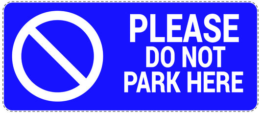 No parking Sticker "Please do not park here" LH-NPRK-1140-44