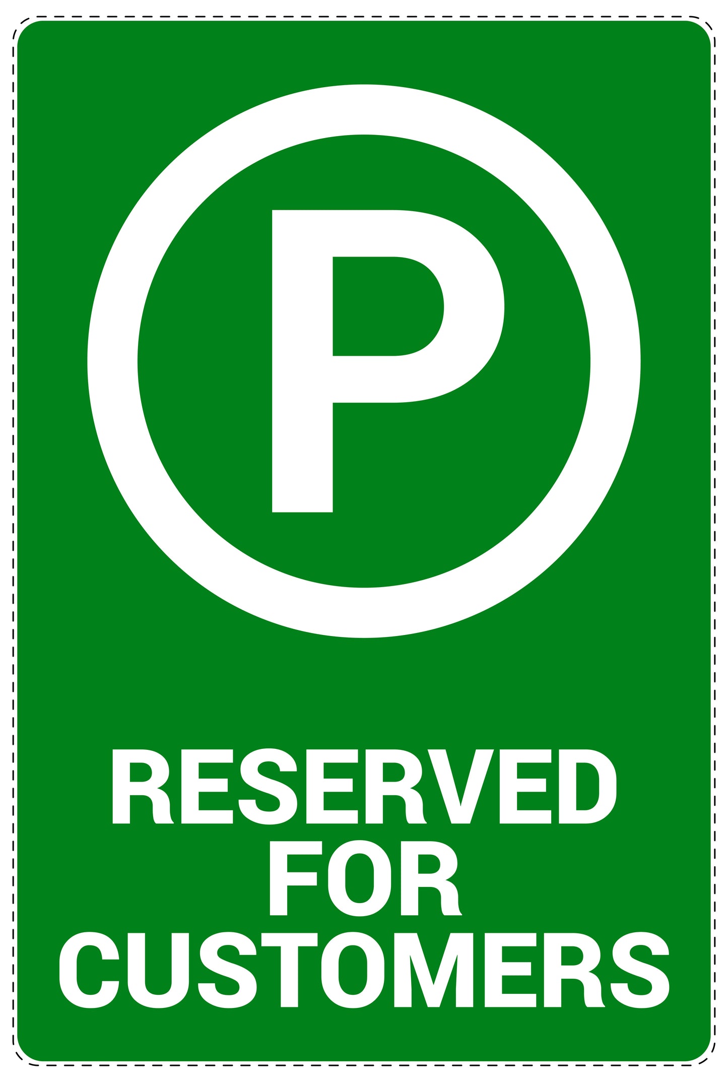 No parking Sticker "Reserved for customers" LH-NPRK-2320-54