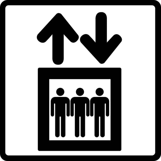 Building sticker pictograms "Elevator symbol" 5-30 cm LH-PIKTO1700-88