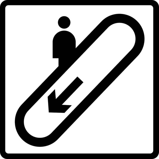 Building sticker pictograms "escalator Stairs down" 5-30 cm LH-PIKTO1800-88