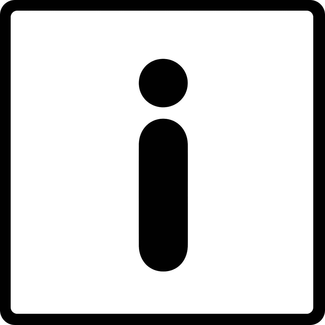 Building sticker pictograms "Information symbol" 5-30 cm LH-PIKTO4000-88