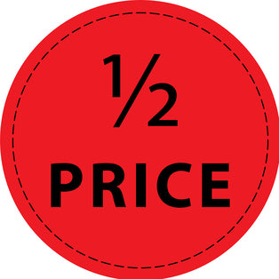 Promotional sticker Offer sticker special offer sticker " 1/2 Price" 2-7 cm LH-PR-4000