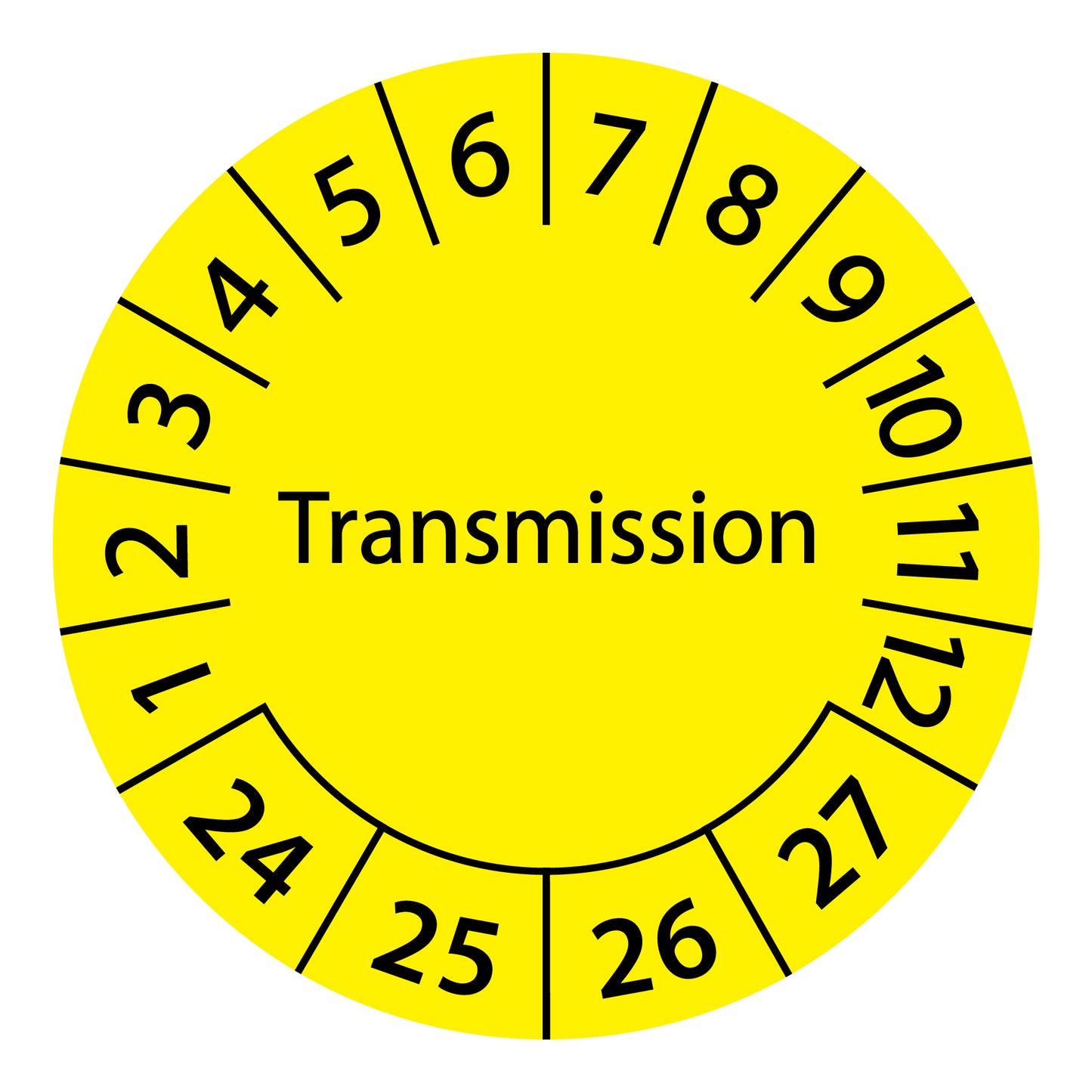 Multi-year test labels, visual inspection passed, start year: 2024 made of paper or plastic ES-PRSIB-4-2024