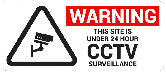 No entry - video surveillance "Warning this site under 24 hour VVTV surveillance" 10-40 cm LH-RESTRICT-1030