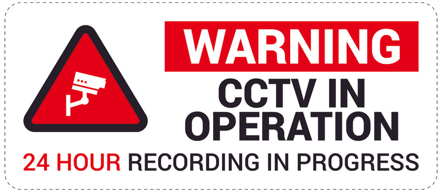 No entry - video surveillance "Warning CCTV in operation 24 hours recording in progress " 10-40 cm LH-RESTRICT-1040