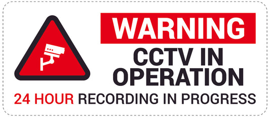 No entry - video surveillance "Warning CCTV in operation 24 hours recording in progress " 10-40 cm LH-RESTRICT-1040