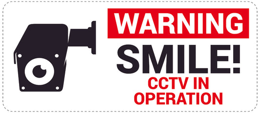 No entry - video surveillance "Warning smile! CCTV in operation" 10-40 cm LH-RESTRICT-1060
