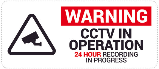 No entry - video surveillance "Warning CCTV in operation 24 hours recording in progress" 10-40 cm LH-RESTRICT-1080
