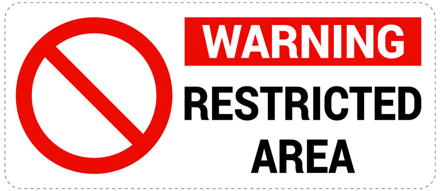 No entry - video surveillance "Warning Restricted area " 10-40 cm LH-RESTRICT-1120