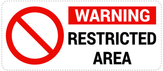 No entry - video surveillance "Warning Restricted area " 10-40 cm LH-RESTRICT-1120