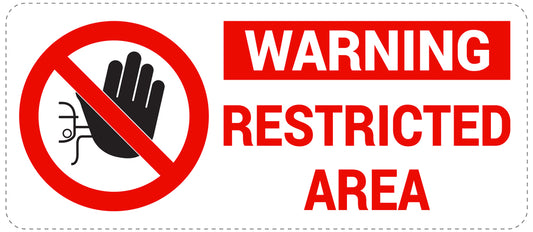 No entry - video surveillance "Warning Restricted area " 10-40 cm LH-RESTRICT-1140