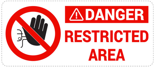 No entry - video surveillance "Danger Restricted area" 10-40 cm LH-RESTRICT-1150