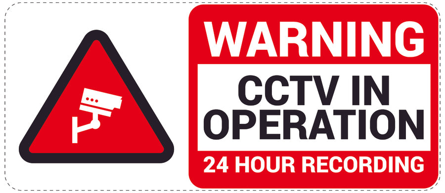 No entry - video surveillance "Warning CCTV cameras in operation 24 hours recording" 10-40 cm LH-RESTRICT-1240