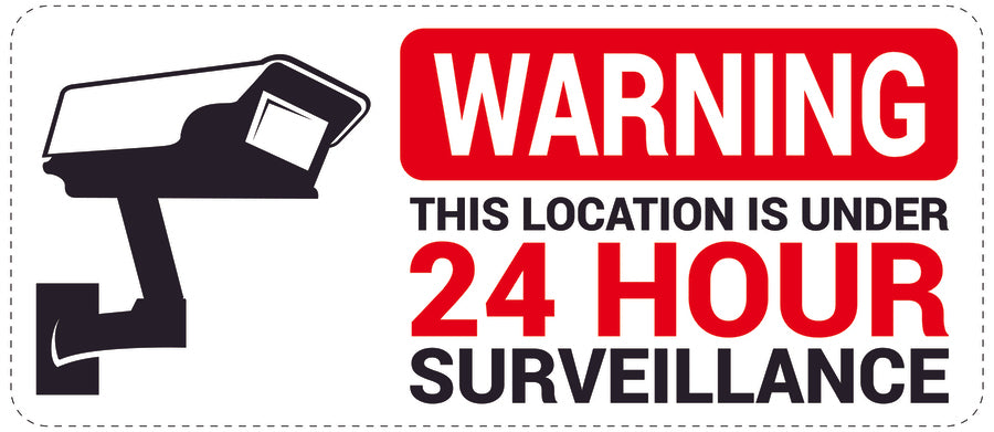 No entry - video surveillance "Warning this location is under 24 hour CCTV surveillance" 10-40 cm LH-RESTRICT-1340