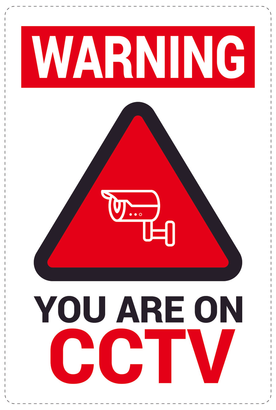 No entry - video surveillance "Warning you are on CCTV" 10-40 cm LH-RESTRICT-2050