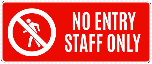 No entry sticker "No entry staff only" LH-SI5010-14