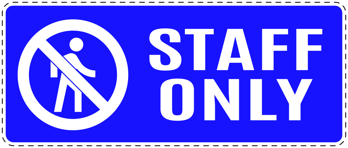 No entry sticker "Staff only" LH-SI5050-44