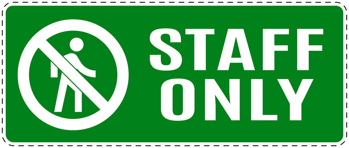 No entry sticker "Staff only" LH-SI5050-67