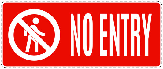 No entry sticker "No entry " LH-SI5080-14