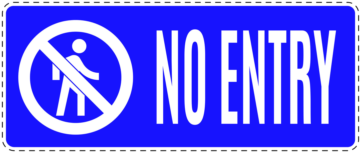 No entry sticker "No entry " LH-SI5080-44