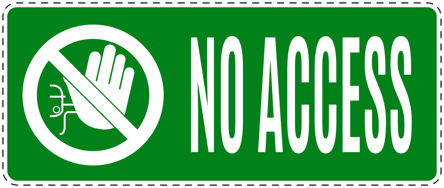 No entry sticker "No access" LH-SI5090-67