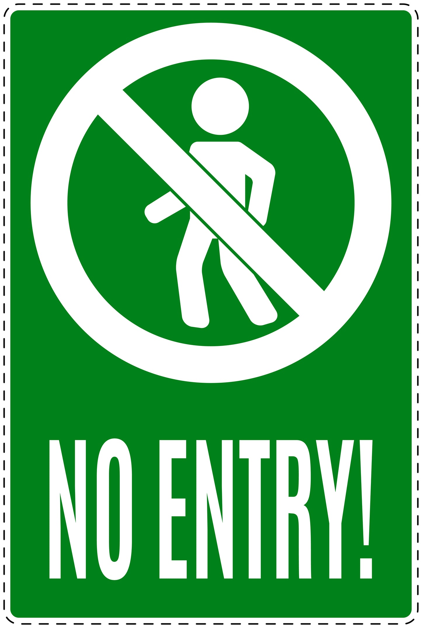No entry sticker "No entry! " LH-SI6060-67