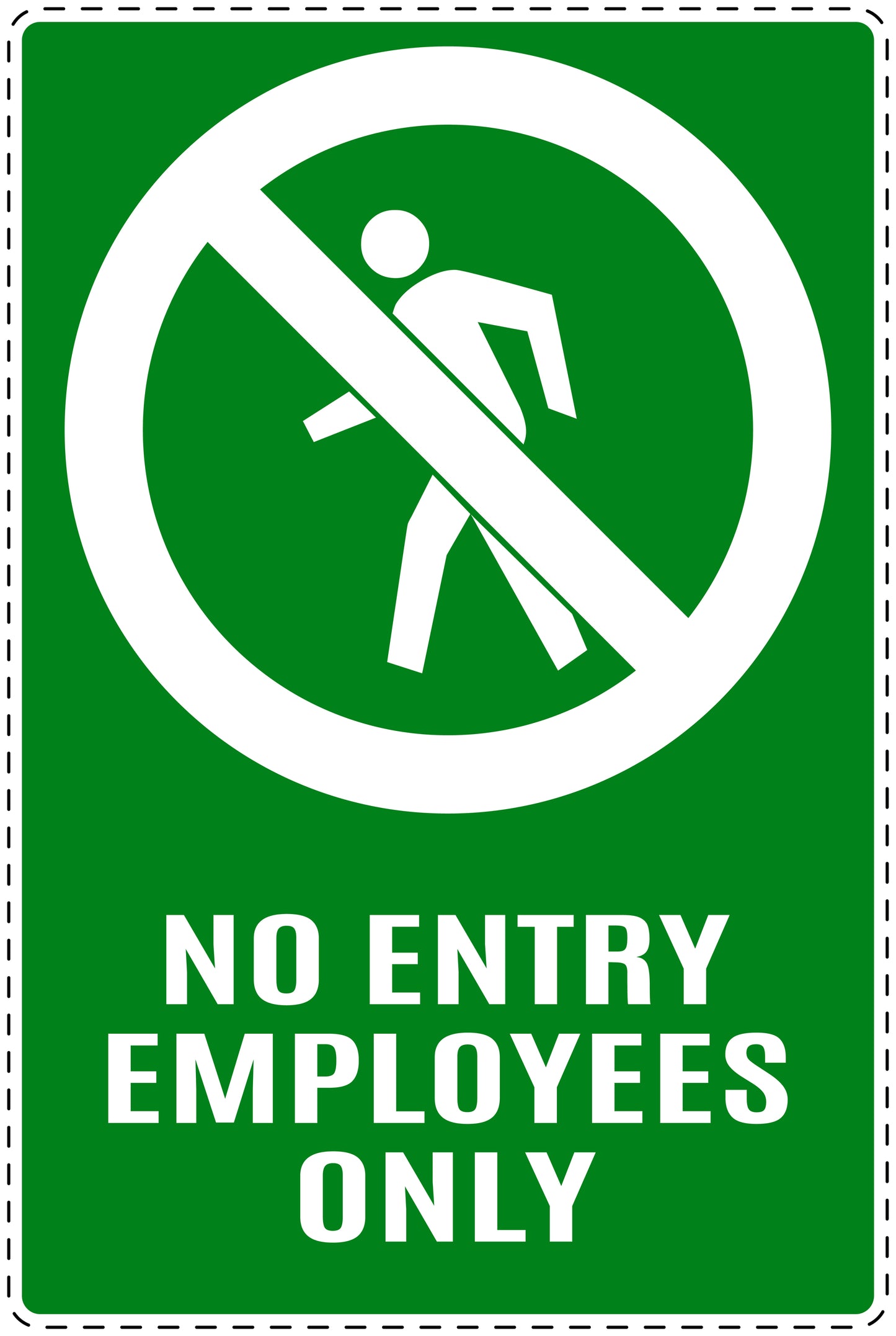 No entry sticker "No entry employees only" LH-SI6140-67