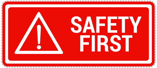 Emergency sticker "Safety first" 10-40 cm LH-SIE-3010-14